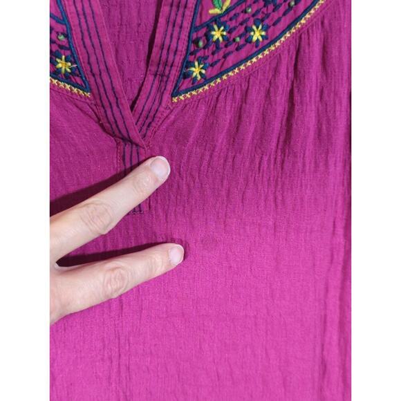 Anthropology Akemi + Kin Vizela Tank Top Woman's XS Pink Embroidered Beaded - Picture 5 of 13